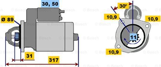 BOSCH 0 001 231 023 - Стартер unicars.by