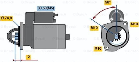 BOSCH 0 001 223 001 - Стартер unicars.by