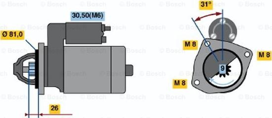 BOSCH 0 001 223 013 - Стартер unicars.by