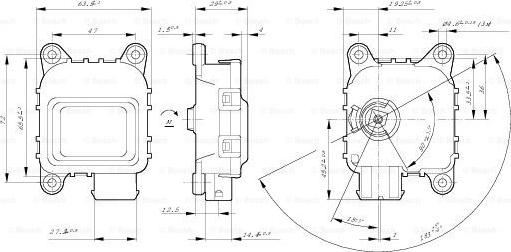 BOSCH 0 132 801 143 - Регулировочный элемент, актуатор, угол наклона фар unicars.by