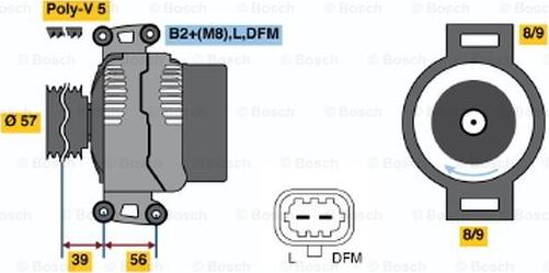 BOSCH 0 124 415 025 - Генератор unicars.by