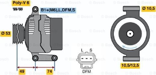 BOSCH 0 124 415 032 - Генератор unicars.by