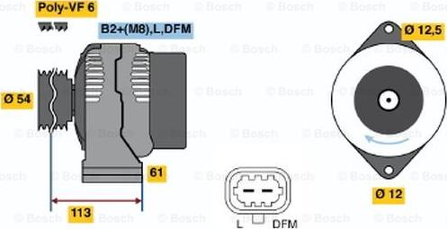 BOSCH 0 124 425 059 - Генератор unicars.by