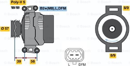 BOSCH 0 124 425 053 - Генератор unicars.by