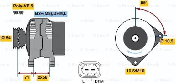 BOSCH 0 124 425 060 - Генератор unicars.by