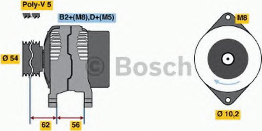 BOSCH 0 124 425 006 - Генератор unicars.by