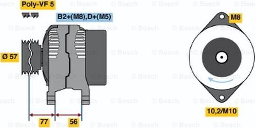 BOSCH 0 986 048 240 - Генератор unicars.by