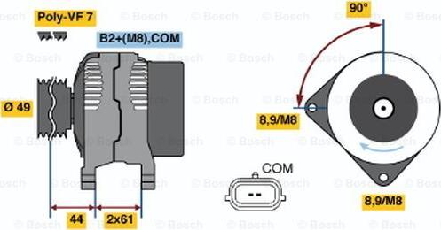 BOSCH 0 124 425 018 - Генератор unicars.by