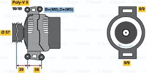 BOSCH 0 124 425 036 - Генератор unicars.by