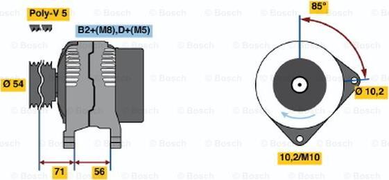 BOSCH 0 124 425 020 - Генератор unicars.by