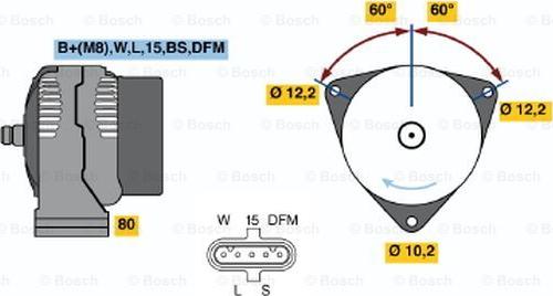 BOSCH 0 124 655 016 - Генератор unicars.by