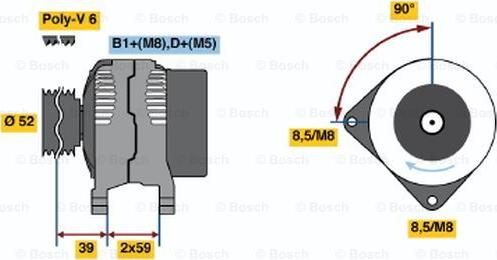 BOSCH 0 124 515 090 - Генератор unicars.by