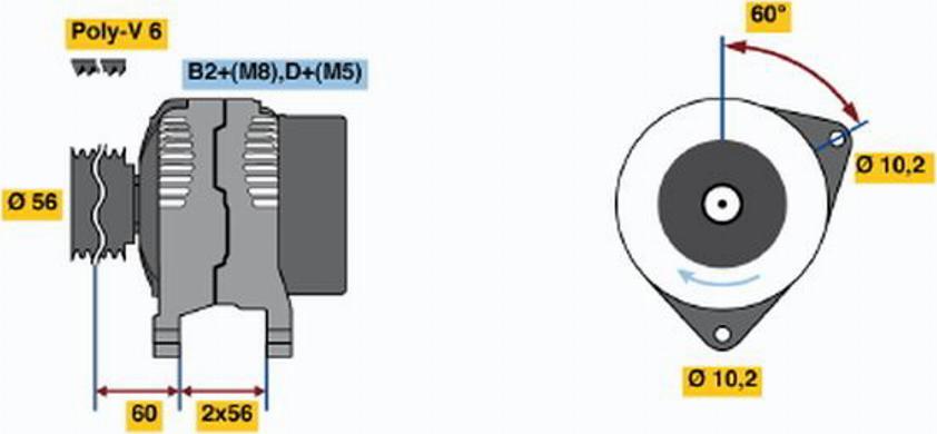 BOSCH 0 124 515 049 - Генератор unicars.by