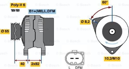 BOSCH 0 124 515 040 - Генератор unicars.by