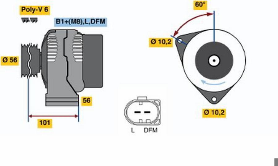 BOSCH 0 124 515 048 - Генератор unicars.by