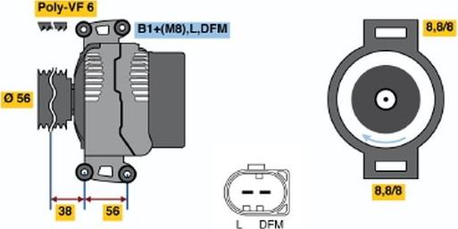 BOSCH 0 124 515 059 - Генератор unicars.by