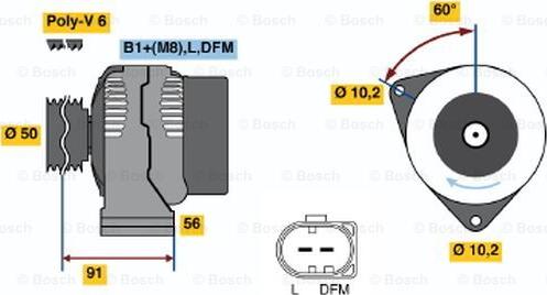 BOSCH 0 124 515 055 - Генератор unicars.by