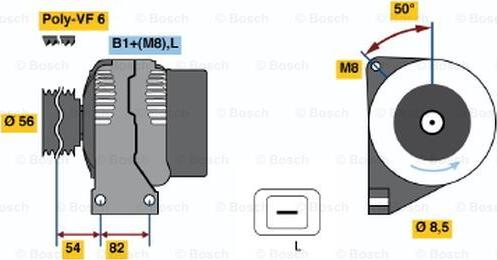 BOSCH 0 124 515 019 - Генератор unicars.by