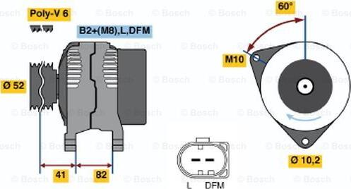 BOSCH 0 124 515 015 - Генератор unicars.by