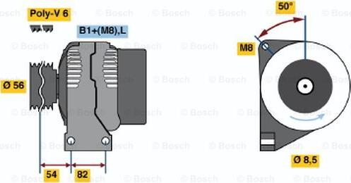 BOSCH 0 124 515 017 - Генератор unicars.by