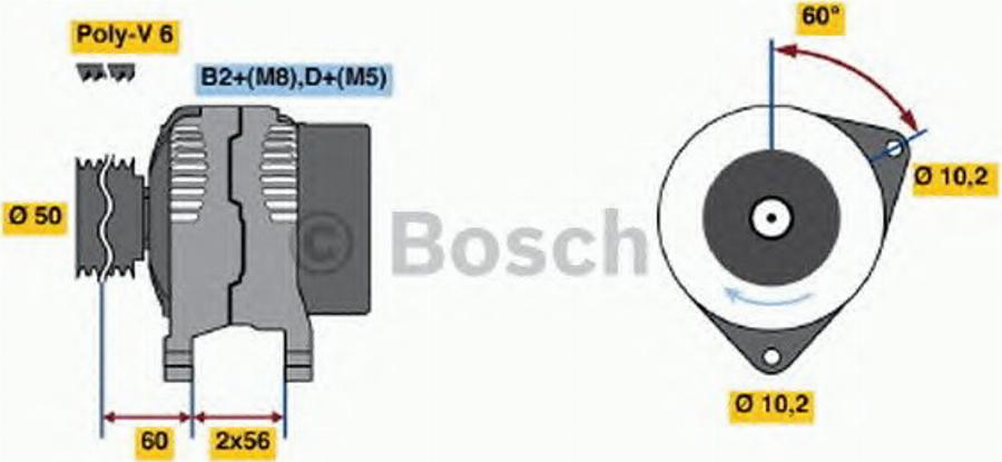 BOSCH 0 124 515 080 - Генератор unicars.by