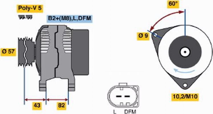 BOSCH 0 124 515 034 - Генератор unicars.by