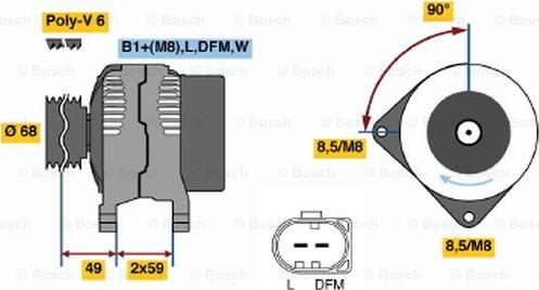 BOSCH 0 124 515 035 - Генератор unicars.by