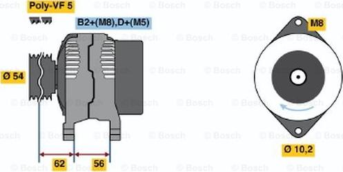 BOSCH 0 124 515 031 - Генератор unicars.by