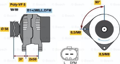 BOSCH 0 124 525 010 - Генератор unicars.by