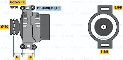 BOSCH 0 124 515 115 - Генератор unicars.by