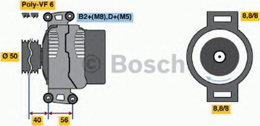 BOSCH 0 124 515 118 - Генератор unicars.by