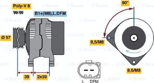 BOSCH 0 124 525 094 - Генератор unicars.by