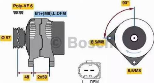 BOSCH 0124525090 - Генератор unicars.by