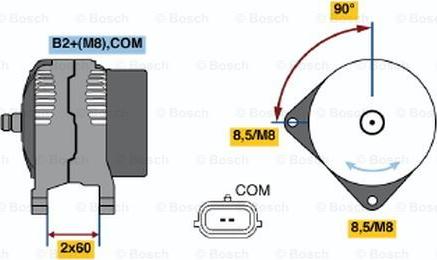 BOSCH 0 124 525 053 - Генератор unicars.by