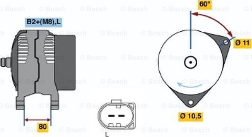 BOSCH 0 124 525 064 - Генератор unicars.by