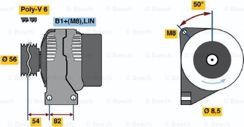 BOSCH 0 124 525 061 - Генератор unicars.by