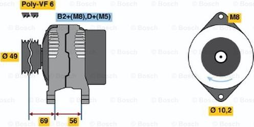 BOSCH 0 124 525 019 - Генератор unicars.by