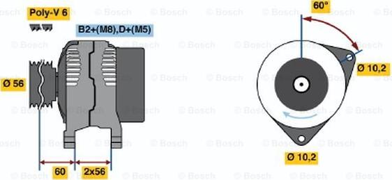 BOSCH 0 124 525 013 - Генератор unicars.by