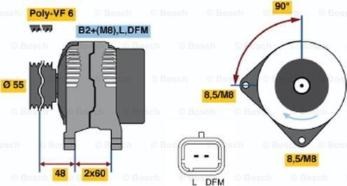 BOSCH 0 124 525 082 - Генератор unicars.by