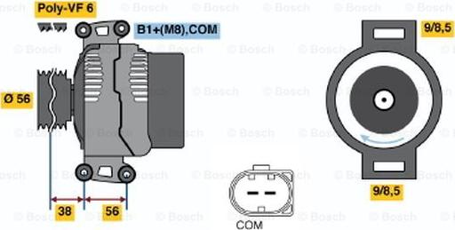 BOSCH 0 124 525 113 - Генератор unicars.by