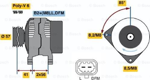 BOSCH 0 124 525 174 - Генератор unicars.by