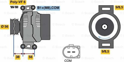 BOSCH 0 125 711 044 - Генератор unicars.by