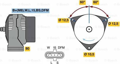 BOSCH 0 124 655 023 - Генератор unicars.by