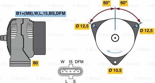 BOSCH 0 124 655 073 - Генератор unicars.by