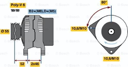 BOSCH 0 124 615 002 - Генератор unicars.by