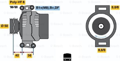 BOSCH 0 124 615 018 - Генератор unicars.by