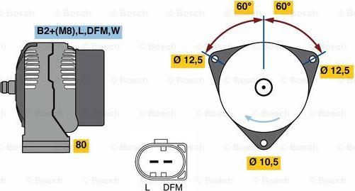 BOSCH 0 124 615 030 - Генератор unicars.by