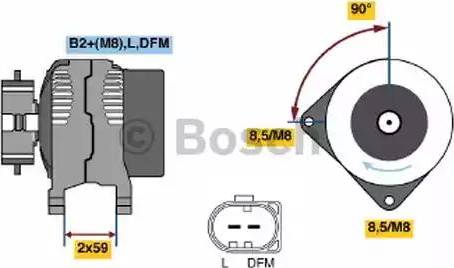 BOSCH 0 124 615 031 - Генератор unicars.by