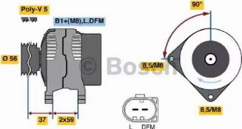 BOSCH 0124615021 - Генератор unicars.by