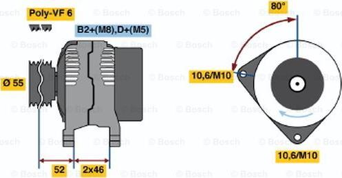 BOSCH 0 124 615 027 - Генератор unicars.by